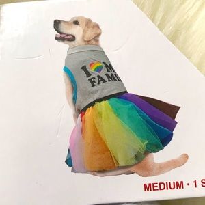 pride pet cotume tee + skirt super cute M